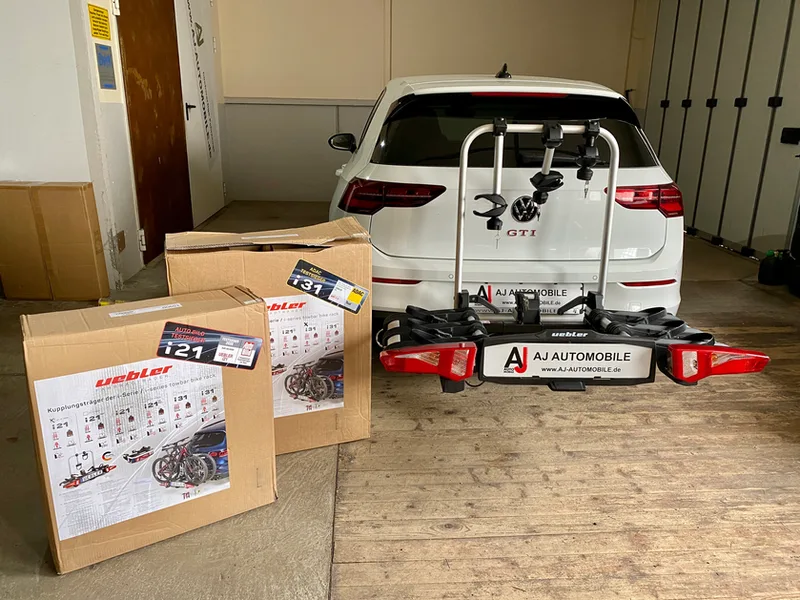 Uebler i31 Fahrradträger Lieferumfang mit Verpackung