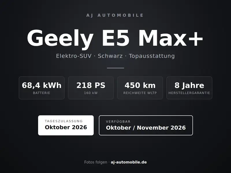Geely E5 BEV 68kWh Max+ – Frontansicht