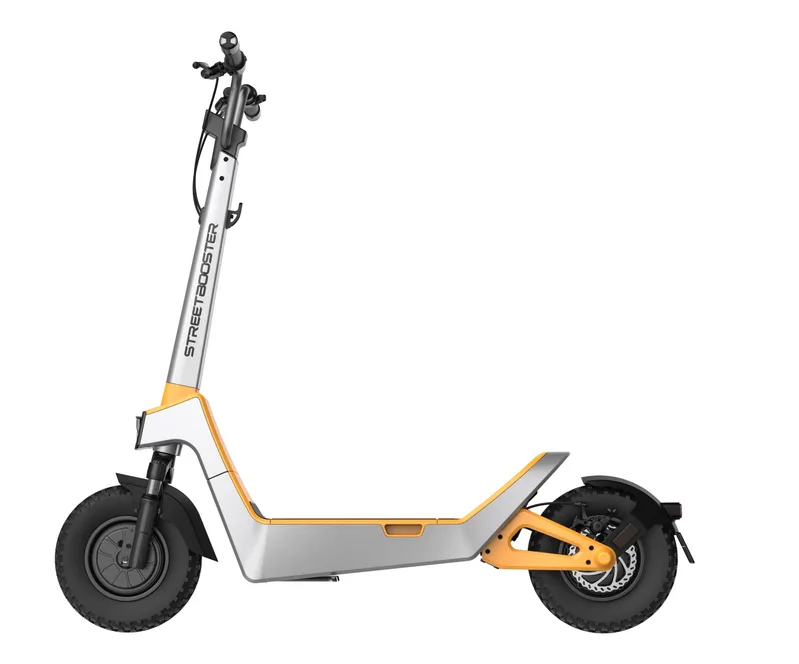 Streetbooster Pollux E-Scooter grau, schräg von vorne