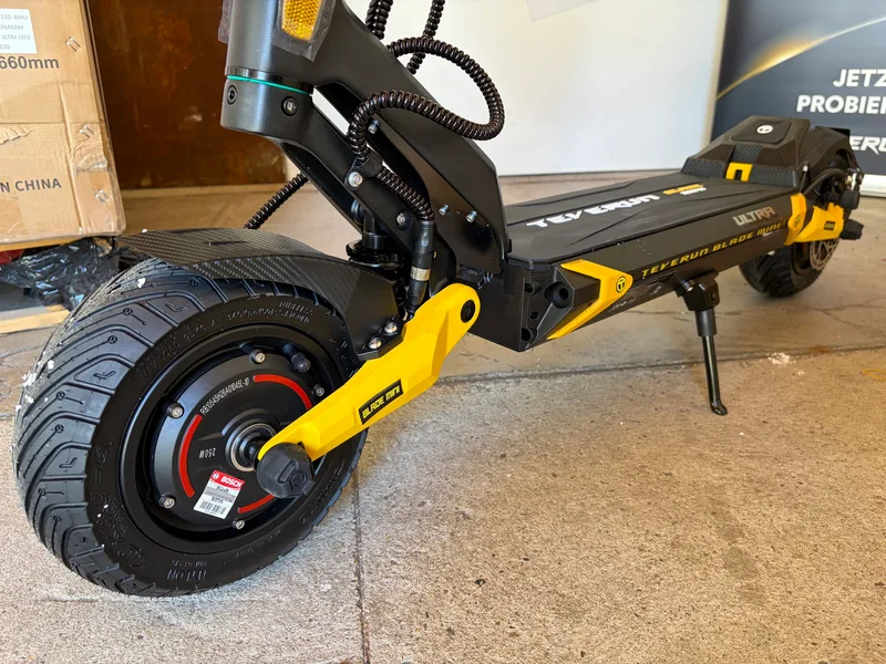 Teverun Blade Mini Ultra eKFV gelb/schwarz Detailansicht