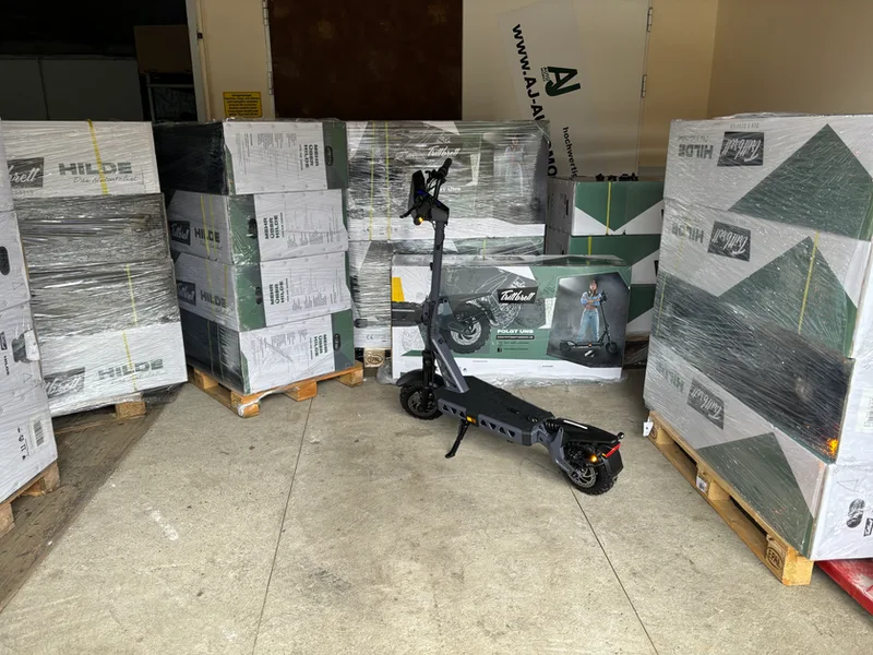 Trittbrett Hilde Offroad E-Scooter schräg von vorne