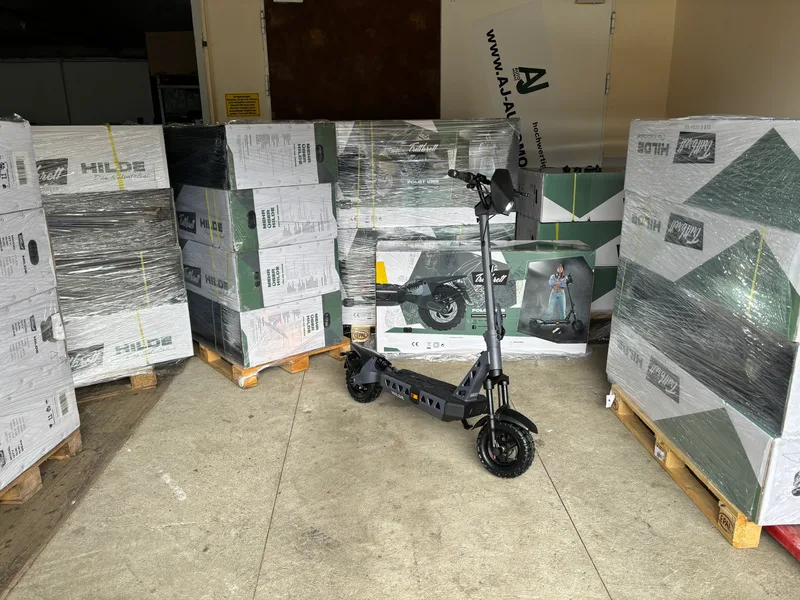 Trittbrett Hilde Offroad E-Scooter Display und Bedienelemente